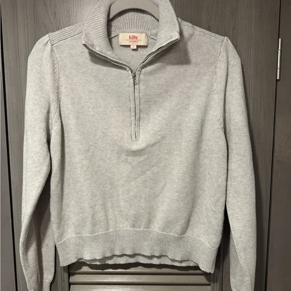 Kilte Los Angeles Gray Half-Zip Women's Sweater - Picture 1 of 9